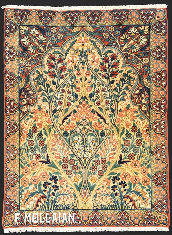 Pair of Small Antique Persian Kerman Ravar Rugs n°:37881010